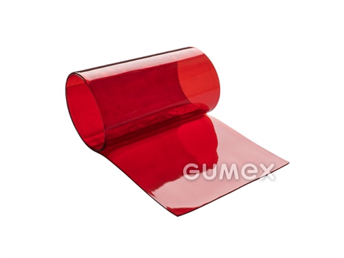 Folie CS-MARK RED, 2mm, width 300mm, 80°ShA, PVC, -20°C/+60°C, transparent rot, 